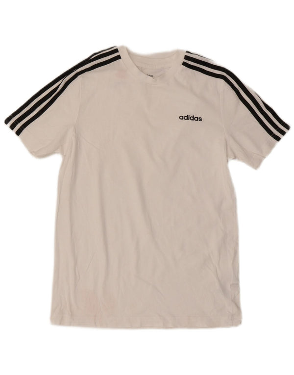 Adidas T-Shirt Top Garçon 13-14 ans Blanc Coton