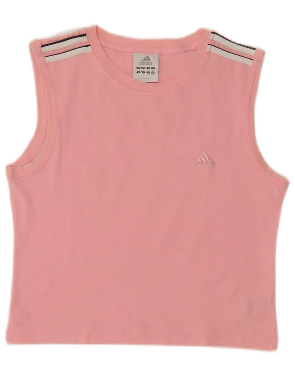 Adidas Womens Crop Vest Top UK 14 Grand Coton Rose