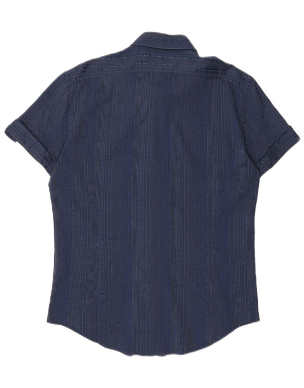 Naracamicie Chemise à manches courtes pour femme UK 18 XL Coton rayé bleu marine