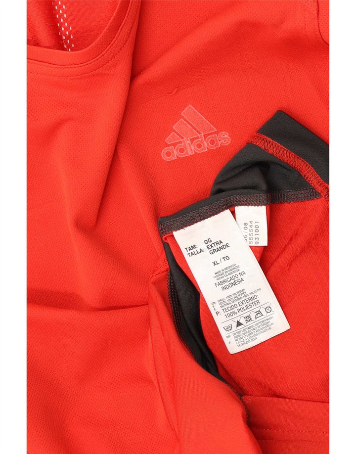 Adidas Débardeur Homme XL Rouge Colorblock Polyester