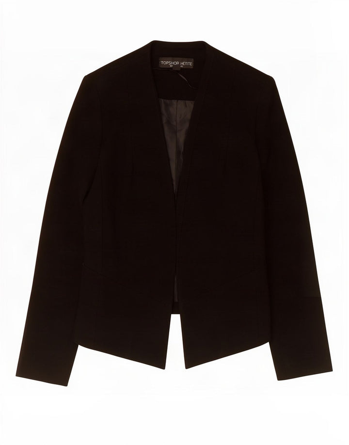 Topshop Veste blazer ouverte pour femme Petite Crop UK 8 Small Noir