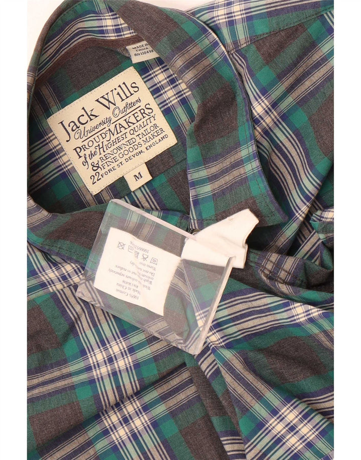 Jack Wills Chemise coupe classique pour homme en coton à carreaux vert moyen