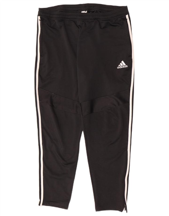 Adidas Pantalon de survêtement pour homme Large Noir à chevrons Polyester