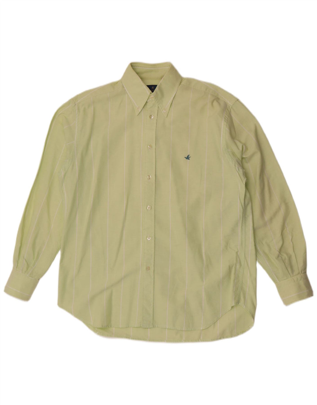 Brooksfield Chemise Homme Taille 40 Coton Rayé Vert Moyen