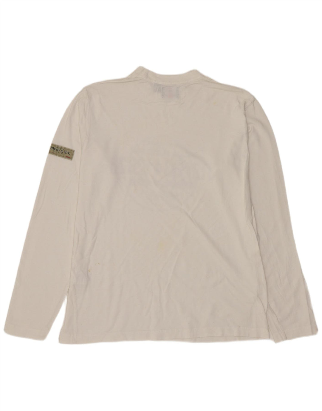 MURPHY & NYE Haut Graphique à Manches Longues Homme Blanc Moyen