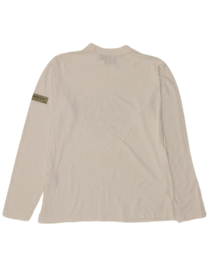 MURPHY & NYE Haut Graphique à Manches Longues Homme Blanc Moyen