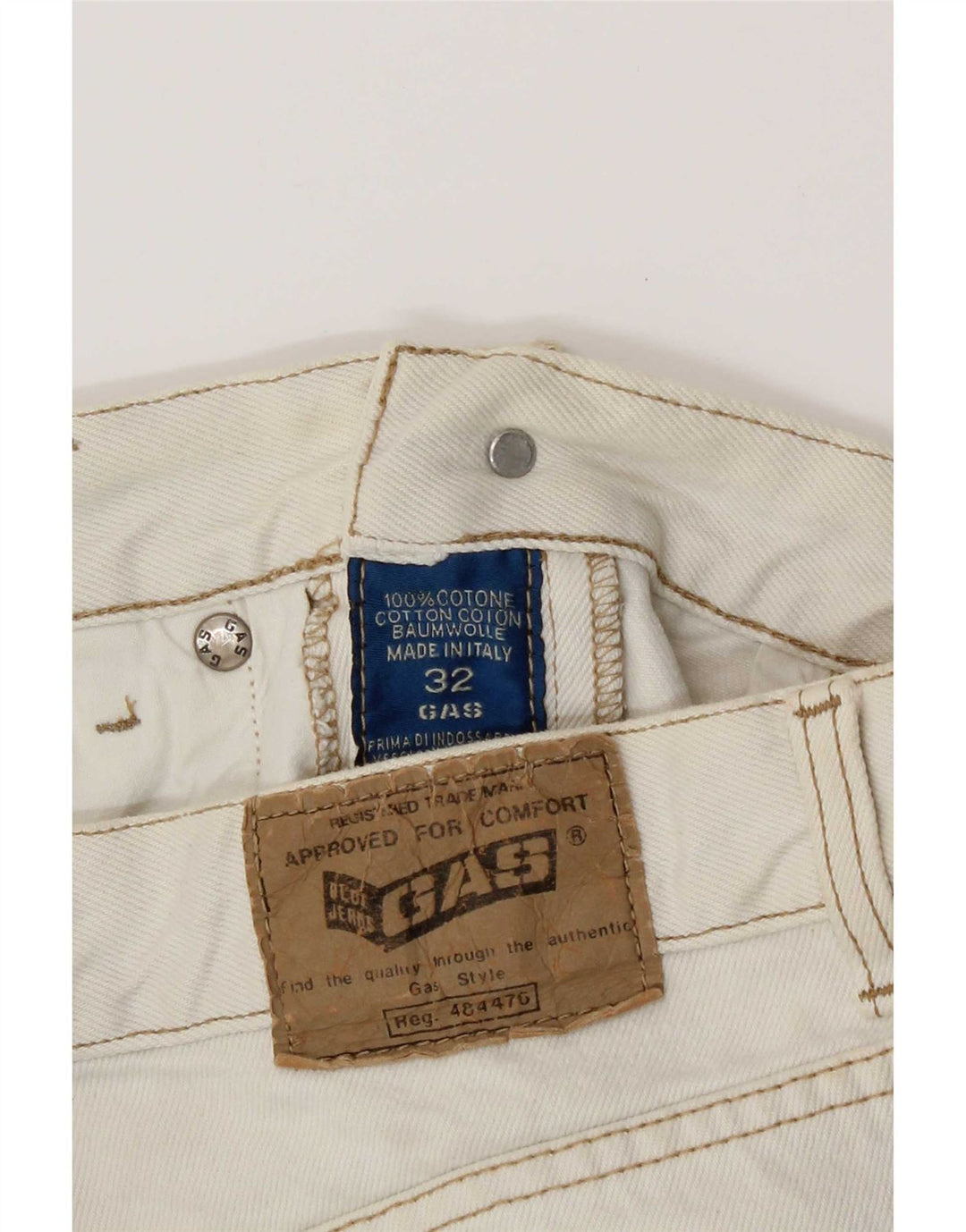 Gas Jean fuselé homme W32 L30 coton blanc