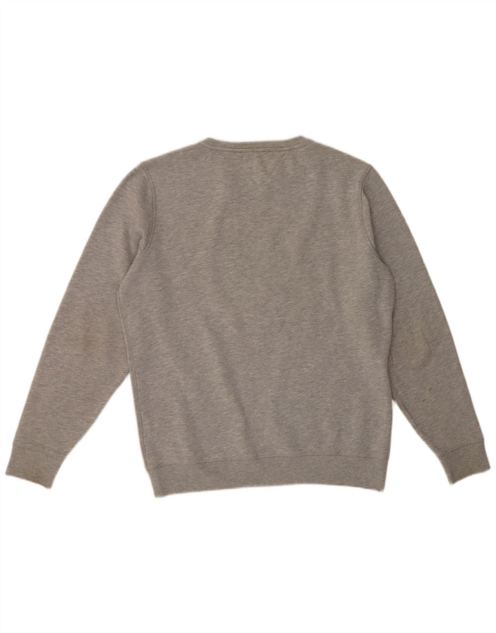 Tommy Hilfiger Sweat-shirt coupe classique pour homme en coton gris Taille L