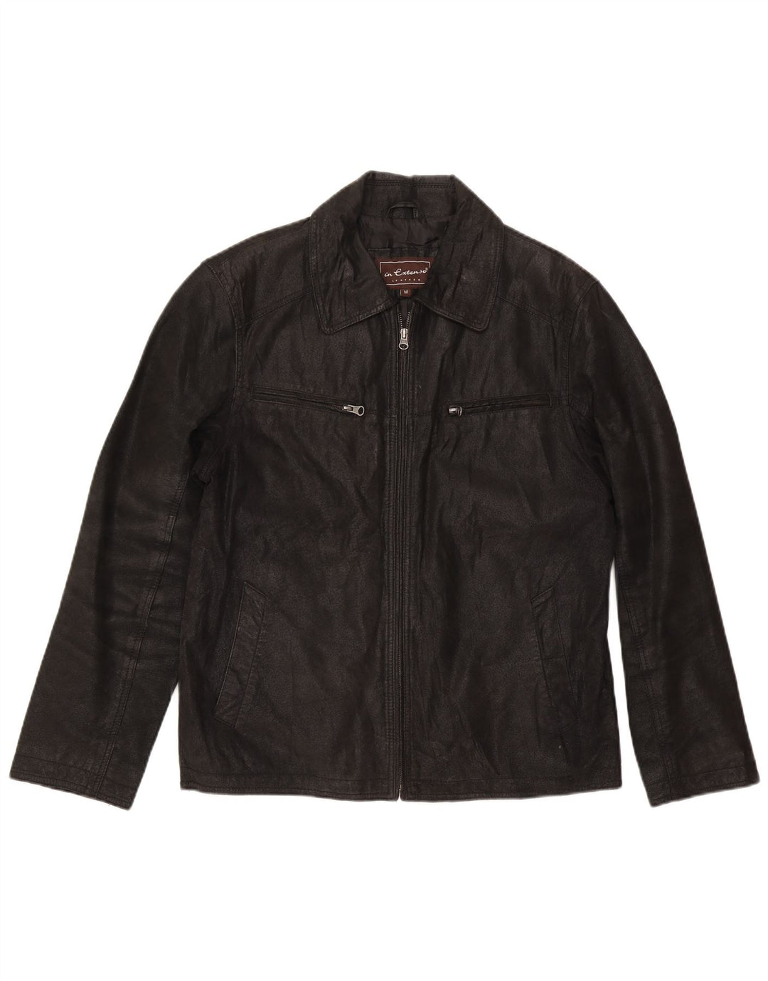 In Extenso Veste en cuir pour homme UK 38 Medium Noir