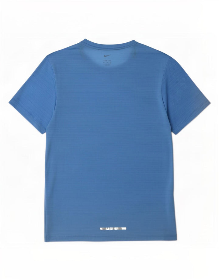 Nike T-shirt Dri Fit pour homme en polyester à fines rayures bleues