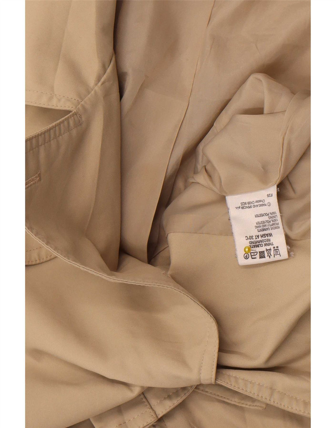 Marks & Spencer Trench-Coat Femme UK 14 Large Beige Polyester