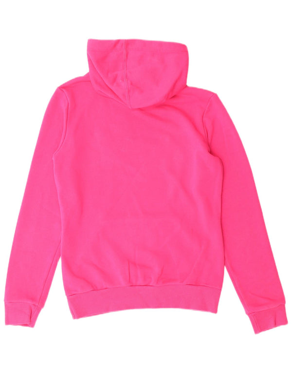 PUMA Pull à capuche graphique pour femme UK 10 Petit coton rose