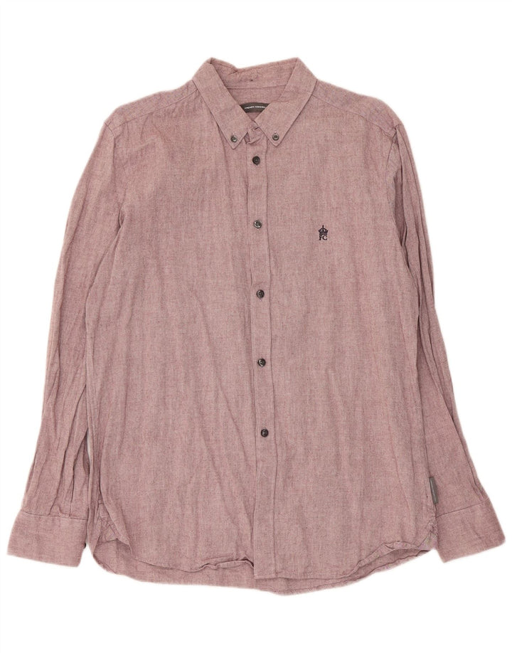 French Connection Chemise Homme Large Rose Coton