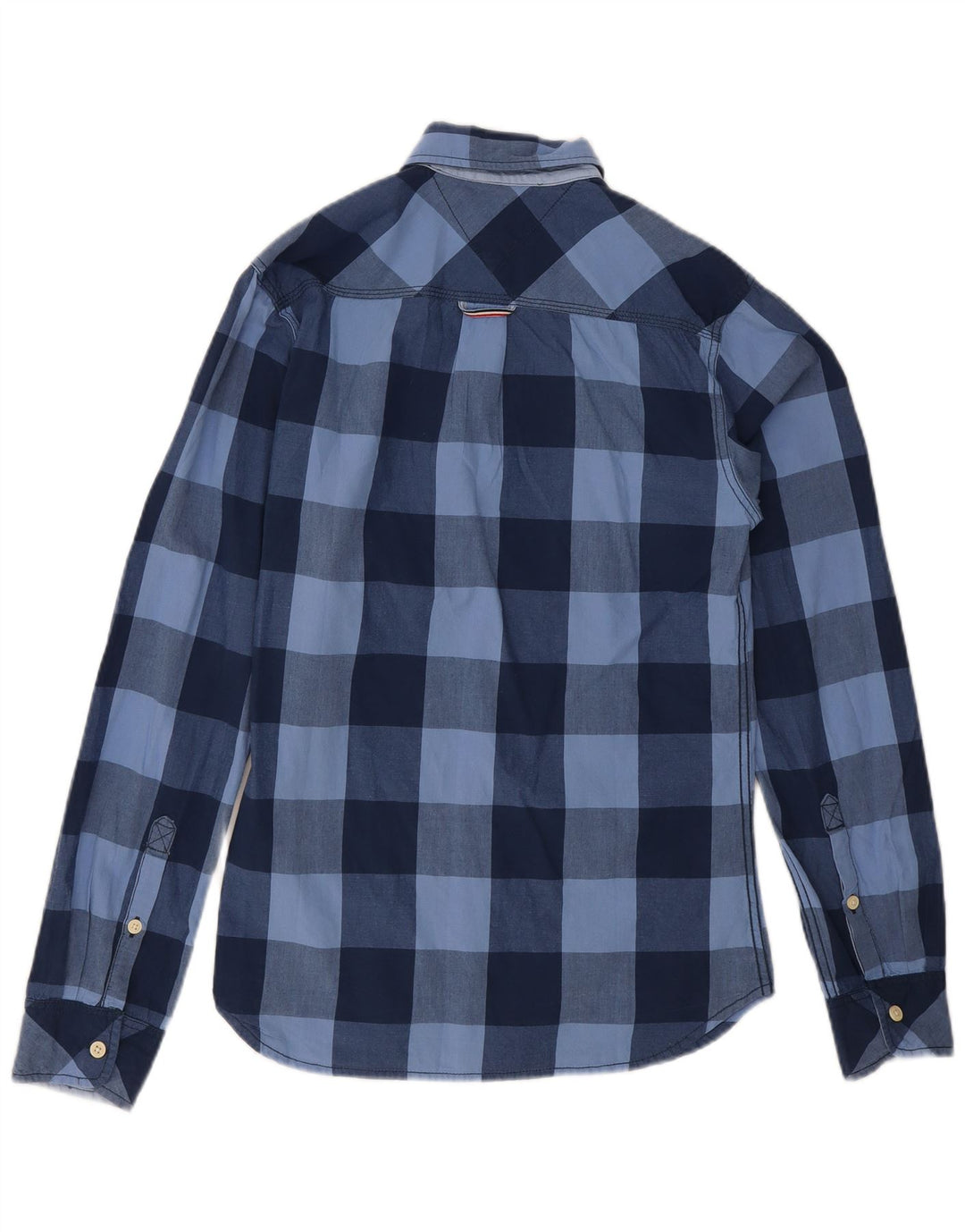 Tommy Hilfiger Chemise Homme Petit Carreau Bleu Marine Coton