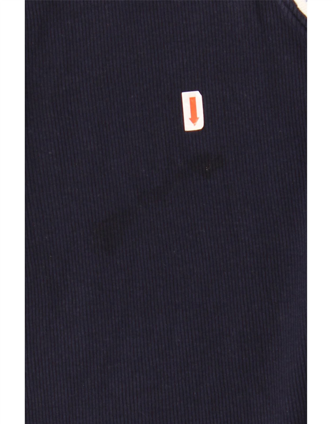 RALPH LAUREN Haut Femme Manches 3/4 UK 18 XL Bleu Marine Colorblock Coton