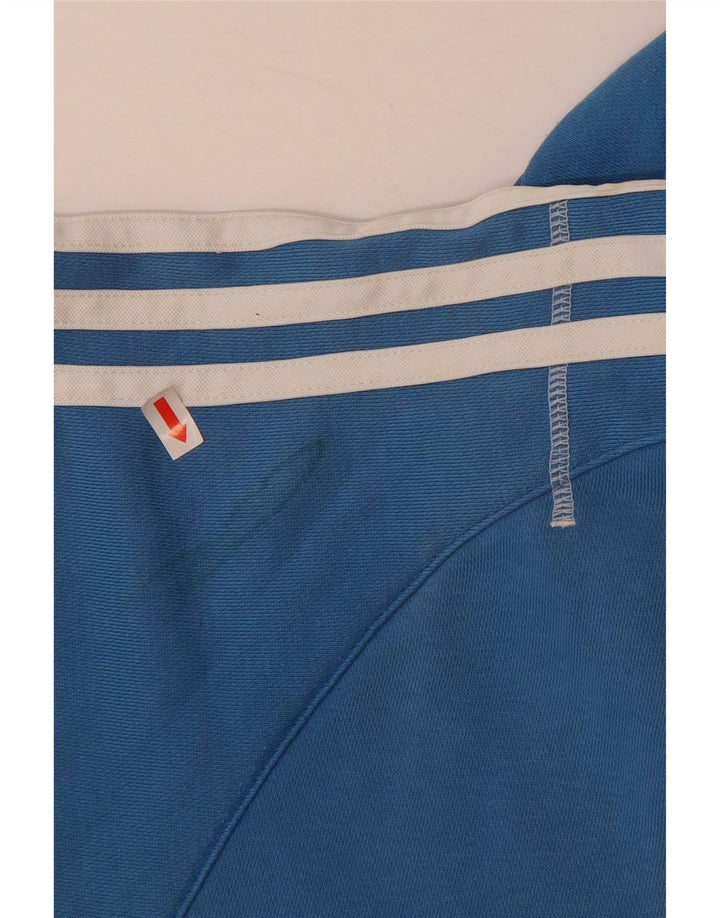 ADIDAS Pull à capuche zippé graphique pour homme UK 34/36 Petit Bleu Colorblock