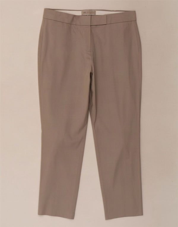Marks & Spencer Pantalon de costume court pour femme UK 10 Small W27 L23 Coton beige