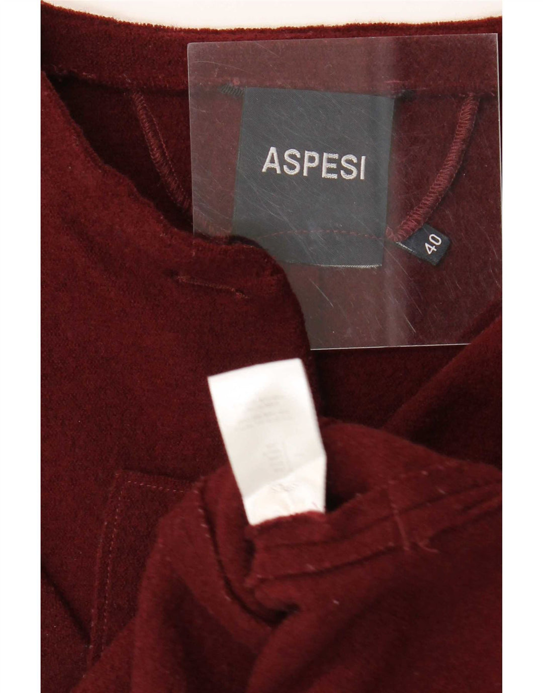 Aspesi Veste blazer 4 boutons pour femme IT 40 Petite laine bordeaux