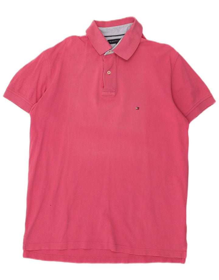 TOMMY HILFIGER Polo Homme Rose Moyen Coton