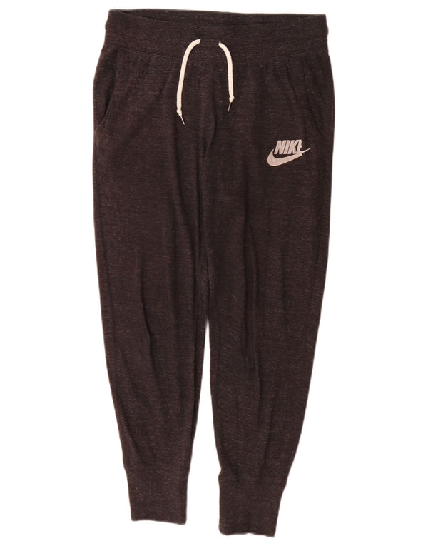 Nike Pantalon de survêtement pour femme Joggers UK 8 Small Gris Moucheté Coton