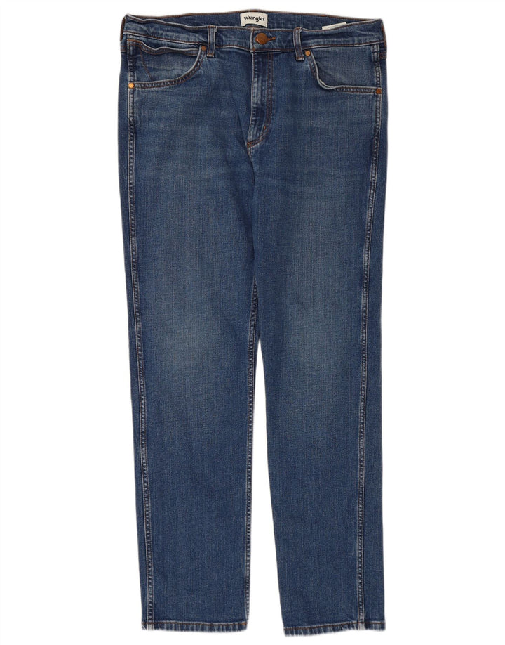 WRANGLER Jean Slim Greensboro Homme W36 L32 Bleu Coton