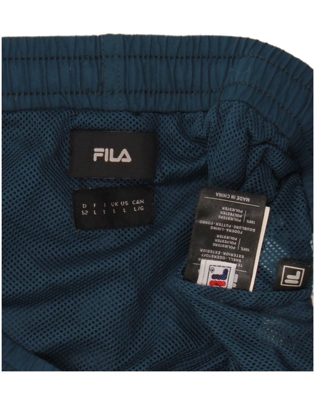 FILA Short de Bain Homme Large Bleu Marine Colorblock Polyester
