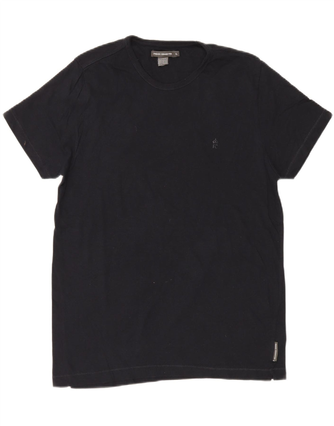 French Connection T-Shirt Homme Haut XL Noir Coton
