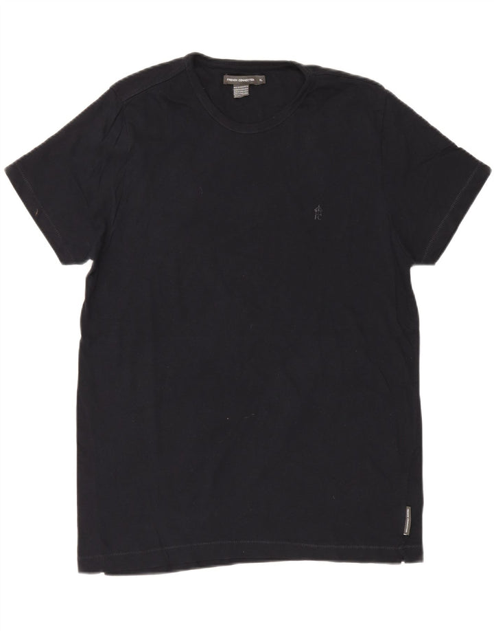 French Connection T-Shirt Homme Haut XL Noir Coton
