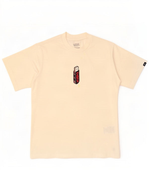 Vans Mens Loose Fit Graphic T-Shirt Top XS Off White