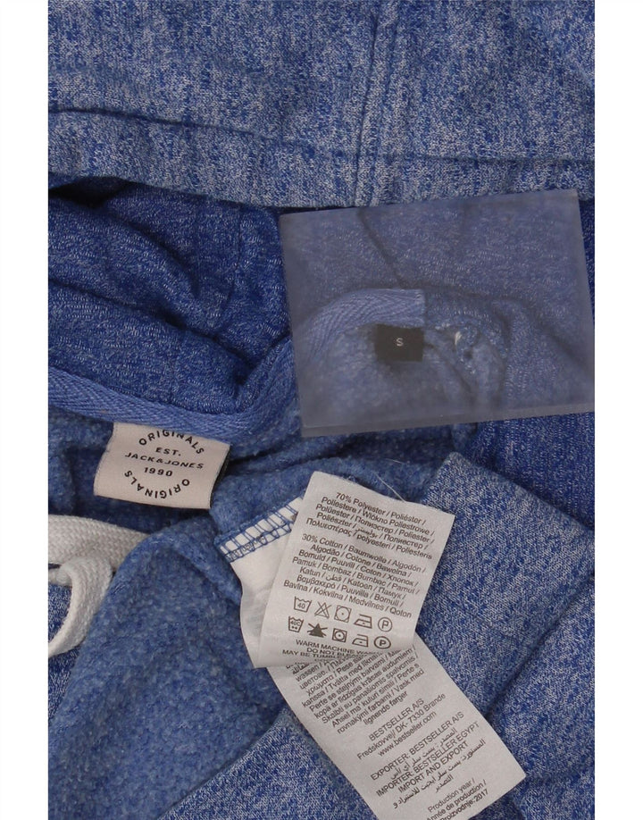 Jack & Jones Pull à capuche graphique pour homme en polyester moucheté petit bleu
