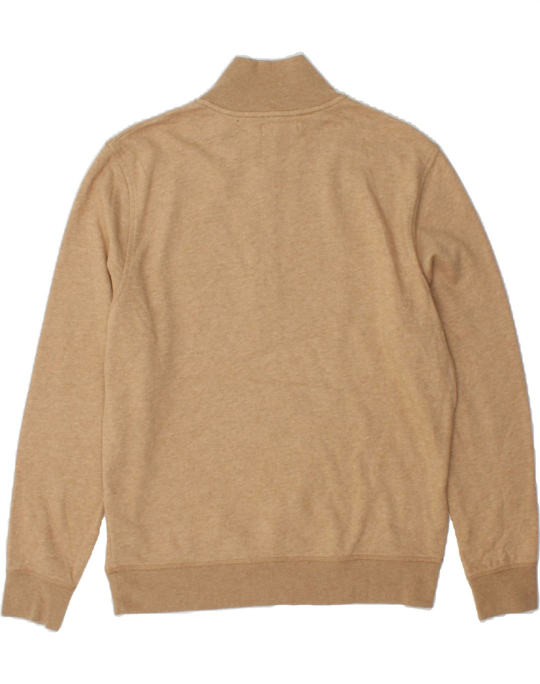 NAUTICA Mens Zip Neck Sweatshirt Jumper Medium Brown Cotton Vintage Nautica and Second-Hand Nautica from Messina Hembry 