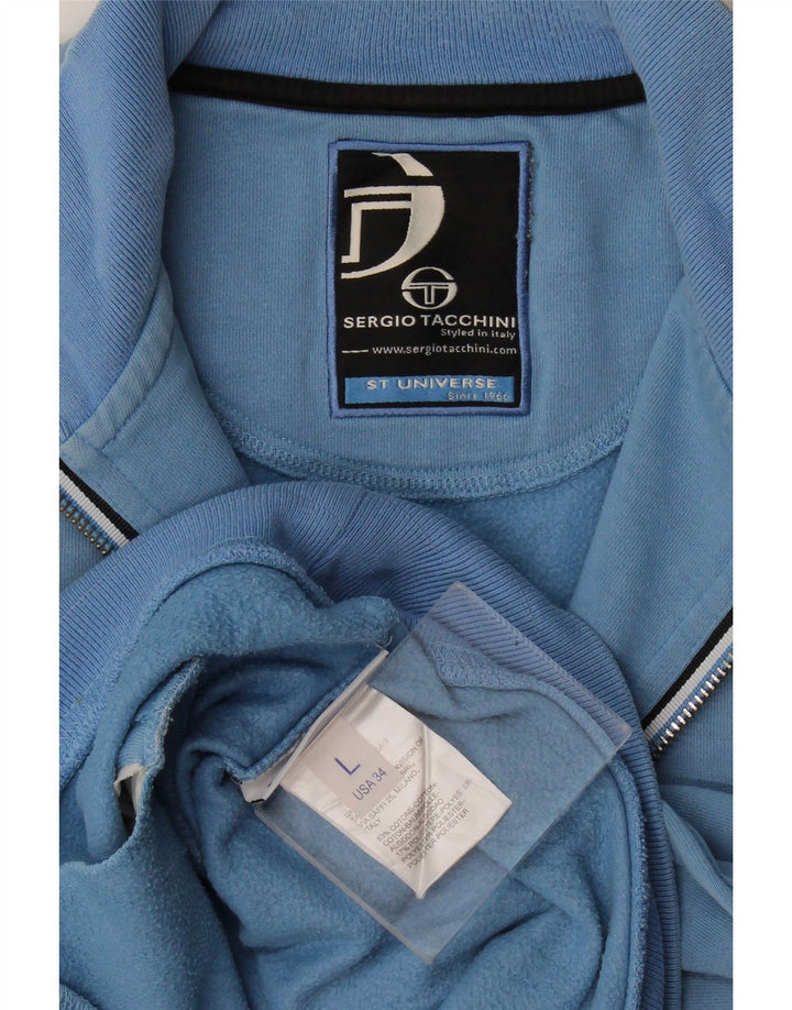 Sergio Tacchini Veste de survêtement pour homme en coton rayé bleu grand