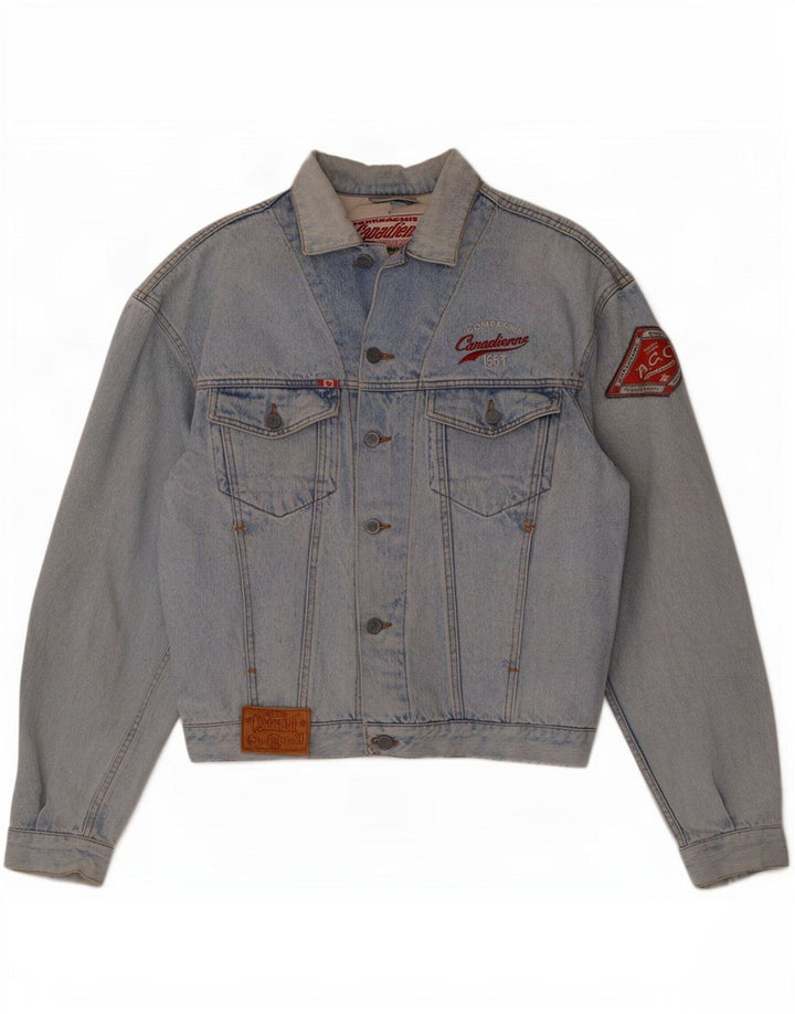 Compagnie Canadienne Veste en jean graphique pour homme UK 38 Bleu moyen