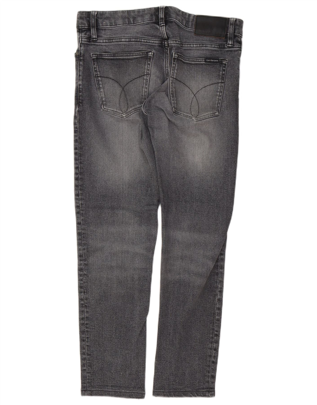 CALVIN KLEIN Jean droit homme W32 L28 gris coton