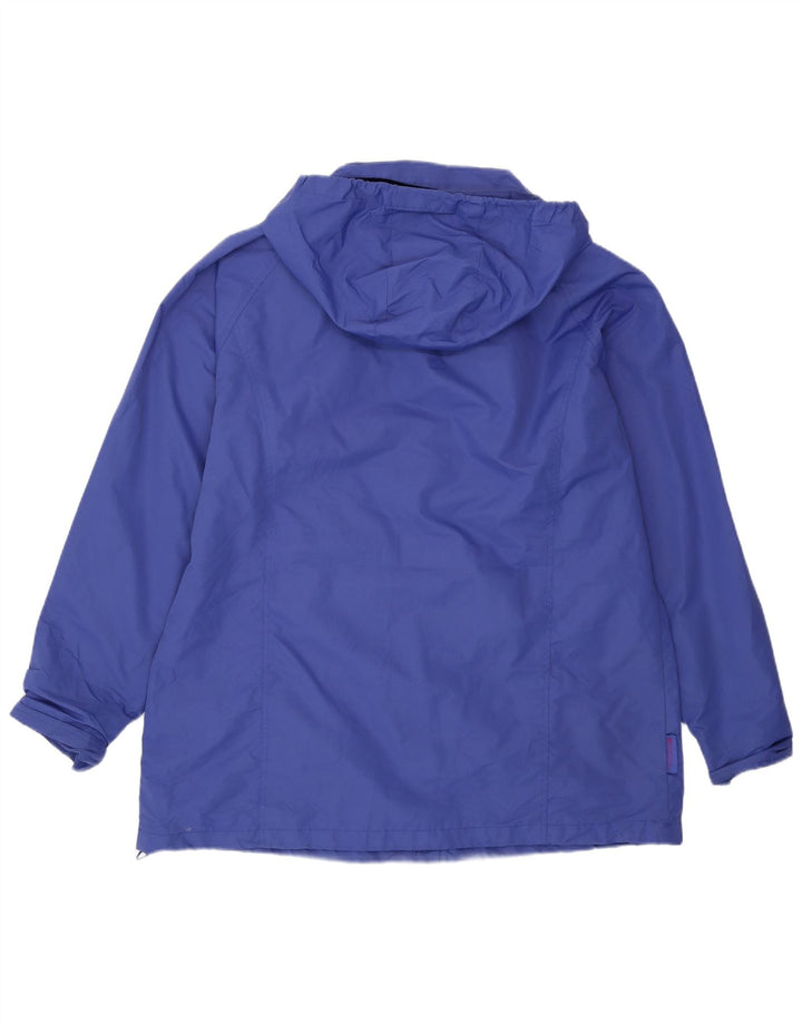 Mountain Warehouse Veste coupe-vent à capuche pour femme UK 18 XL Bleu Polyester