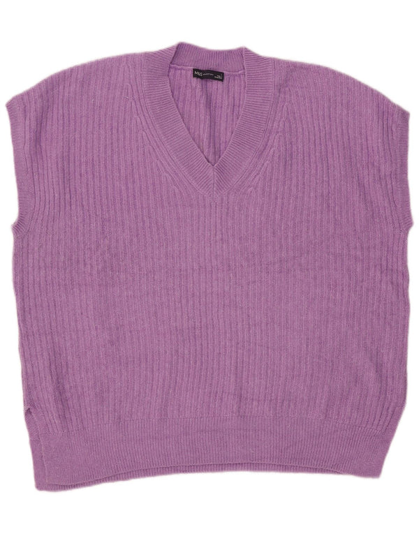 Marks & Spencer Débardeur surdimensionné pour femme UK 16 Grand acrylique violet