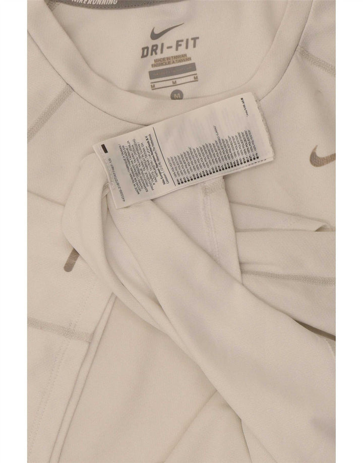 Nike Hommes Dri Fit T-Shirt Haut Moyen Blanc Polyester