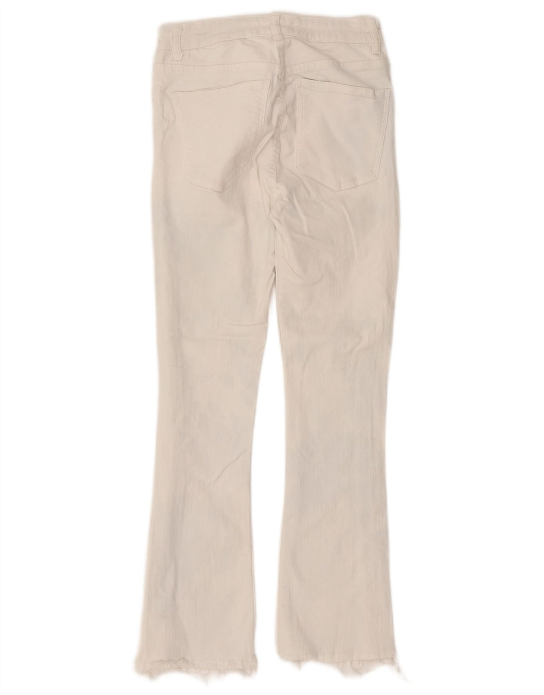 Zara Jean Bootcut Femme EU 34 2XS W24 L26 Coton Blanc