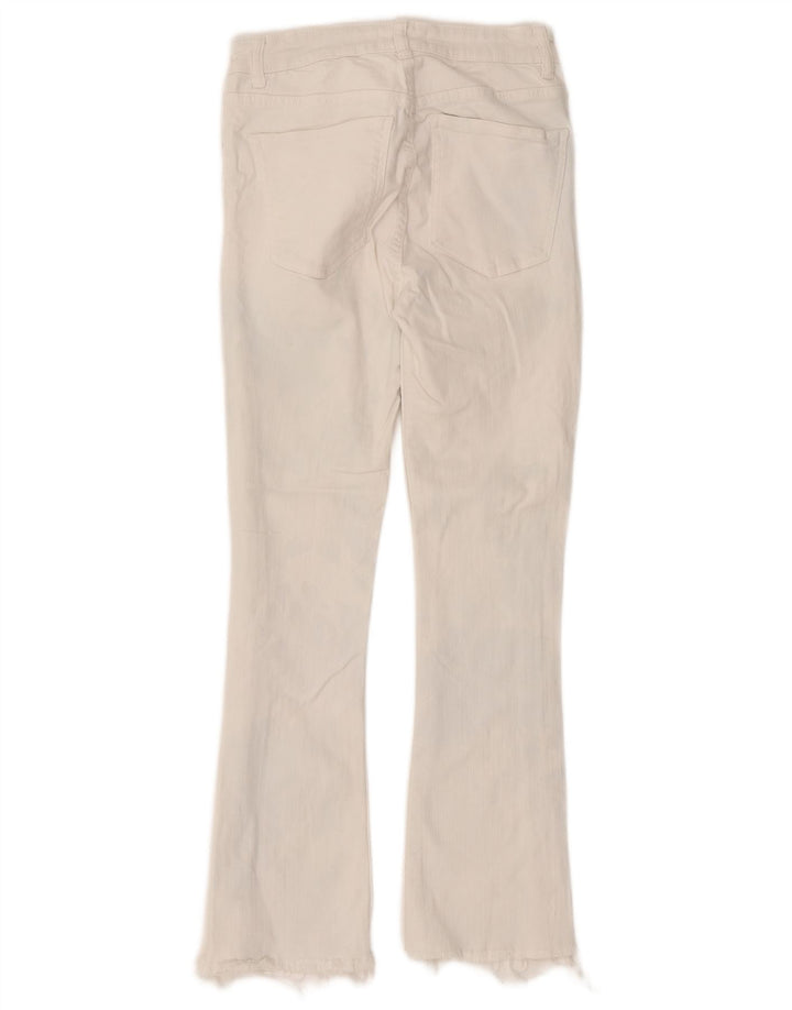 Zara Jean Bootcut Femme EU 34 2XS W24 L26 Coton Blanc