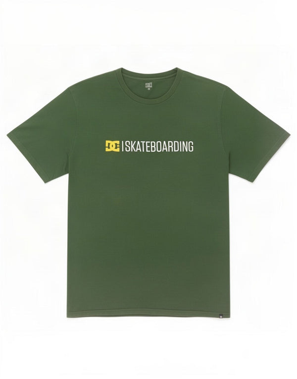 DC T-Shirt Graphique Skateboarding Homme Top XL Coton Vert