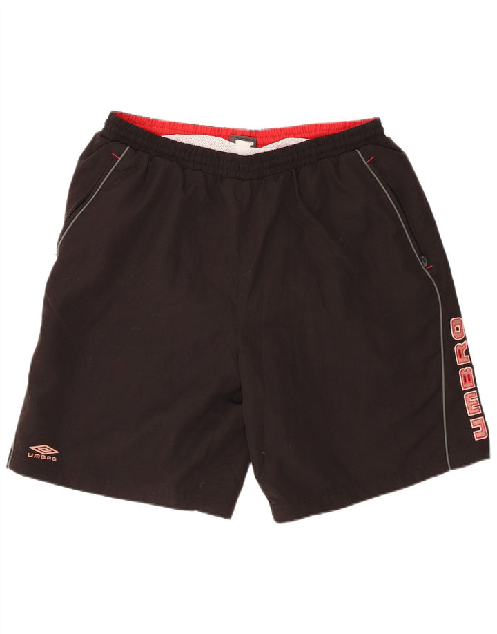Umbro Short de Sport Graphique Homme XL Noir Polyester