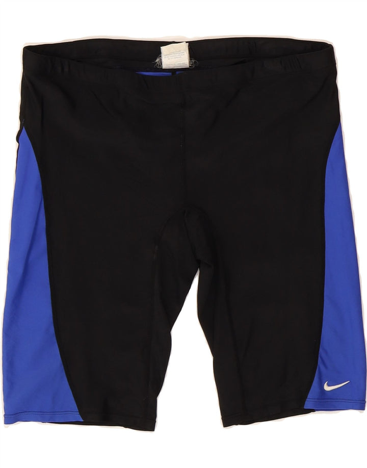 NIKE Mens Sport Shorts Large  Black Colourblock Polyester Vintage Nike and Second-Hand Nike from Messina Hembry 