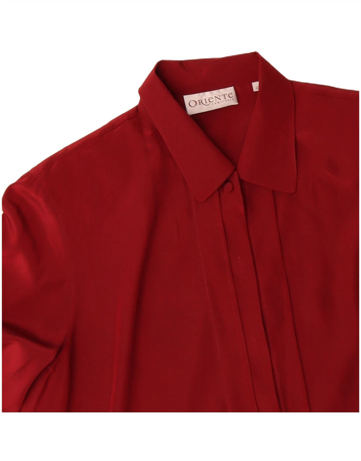 VINTAGE Chemisier Femme IT 48 XL Rouge