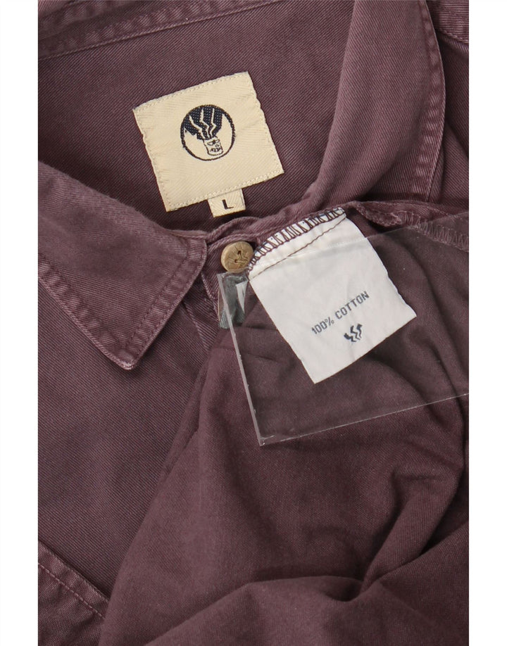 Fat Face Chemise Homme Large Violet Coton