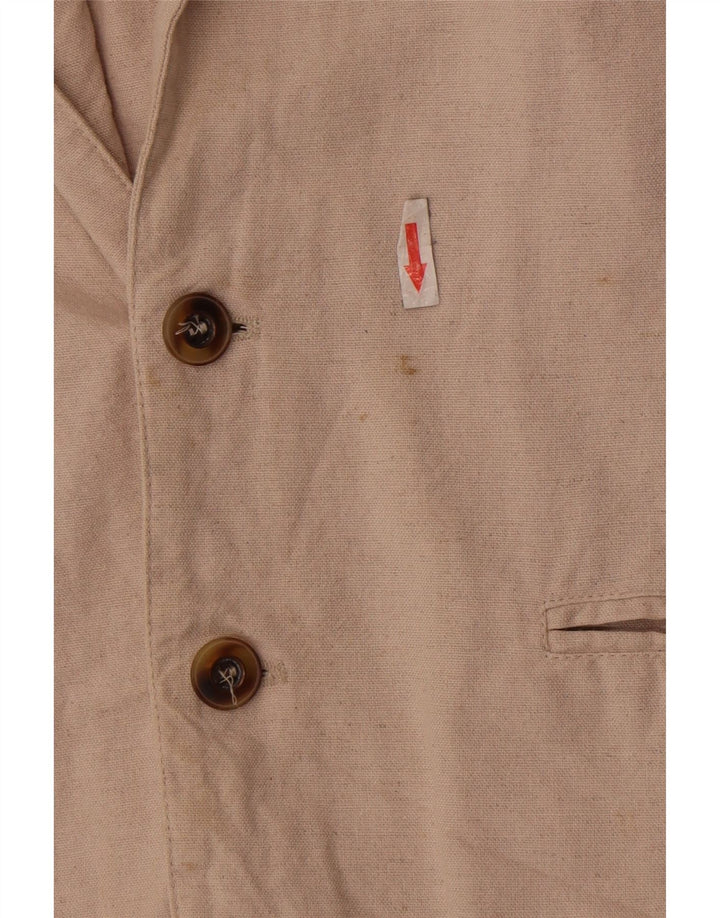 Pioneer Veste blazer à 2 boutons pour homme UK 36 Petit coton beige