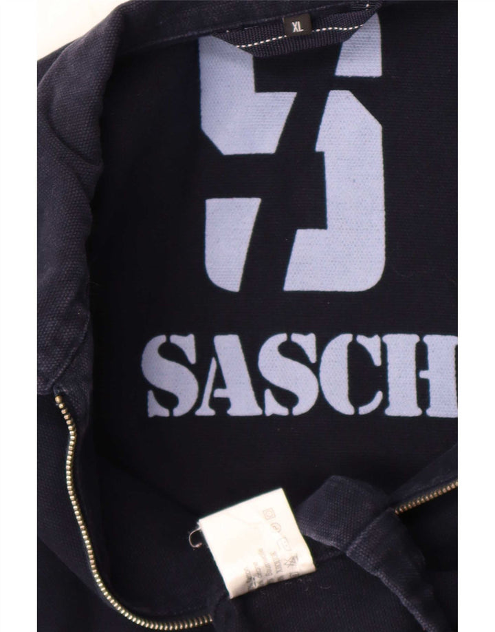 Sasch Veste Bomber Homme UK 42 XL Bleu Marine Coton