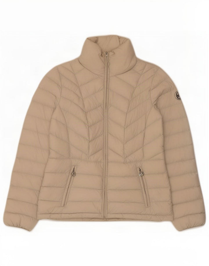 Michael Kors Veste rembourrée pour femme UK 10 Petit nylon beige