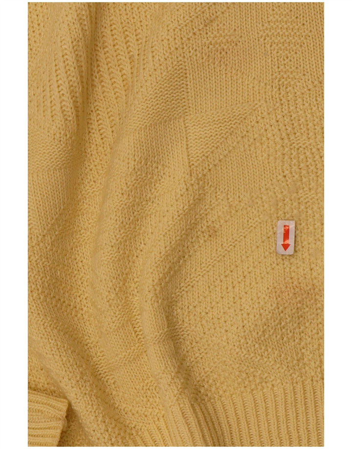 Mark Astor Pull col rond pour homme IT 52 Grand jaune géométrique