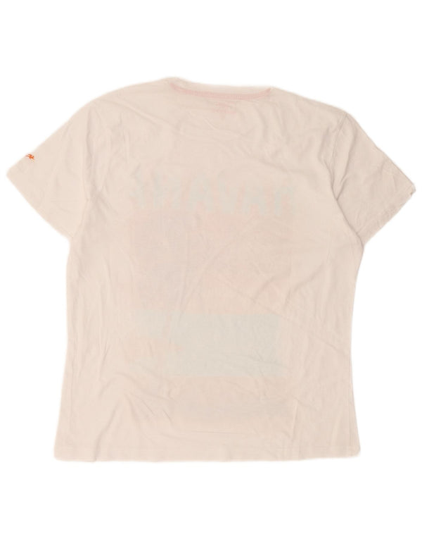 Lotto T-shirt graphique pour femme UK 16 Large Blanc