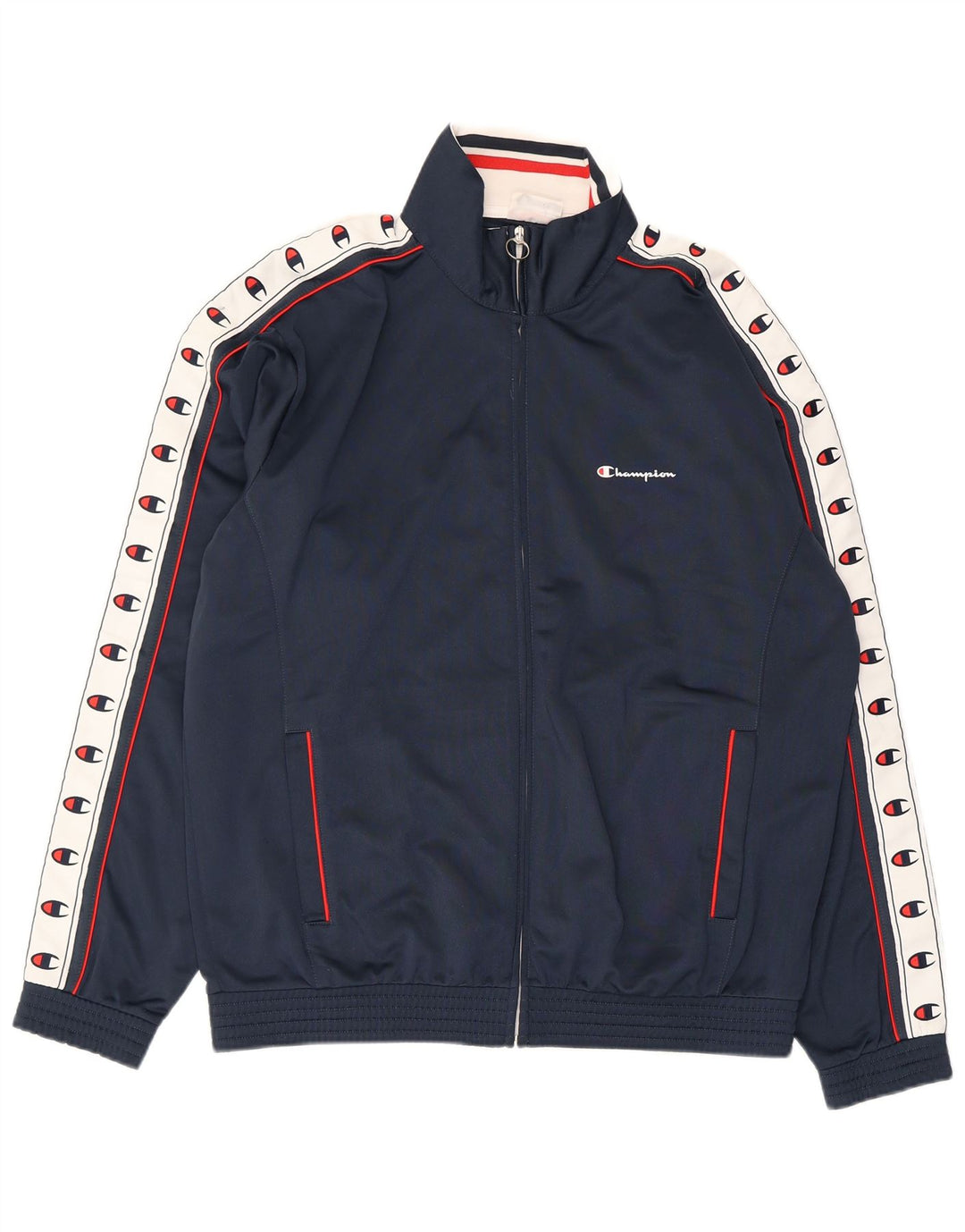 CHAMPION Veste de Survêtement Graphique Homme Large Bleu Marine Colorblock